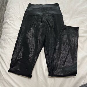 Lululemon Radiant Foil Print Black Leggings